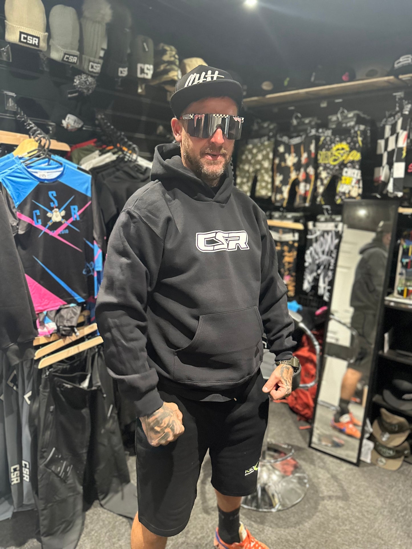 CSR HEAVY WEIGHT HOODIE PREMIUM BLACK / WHITE