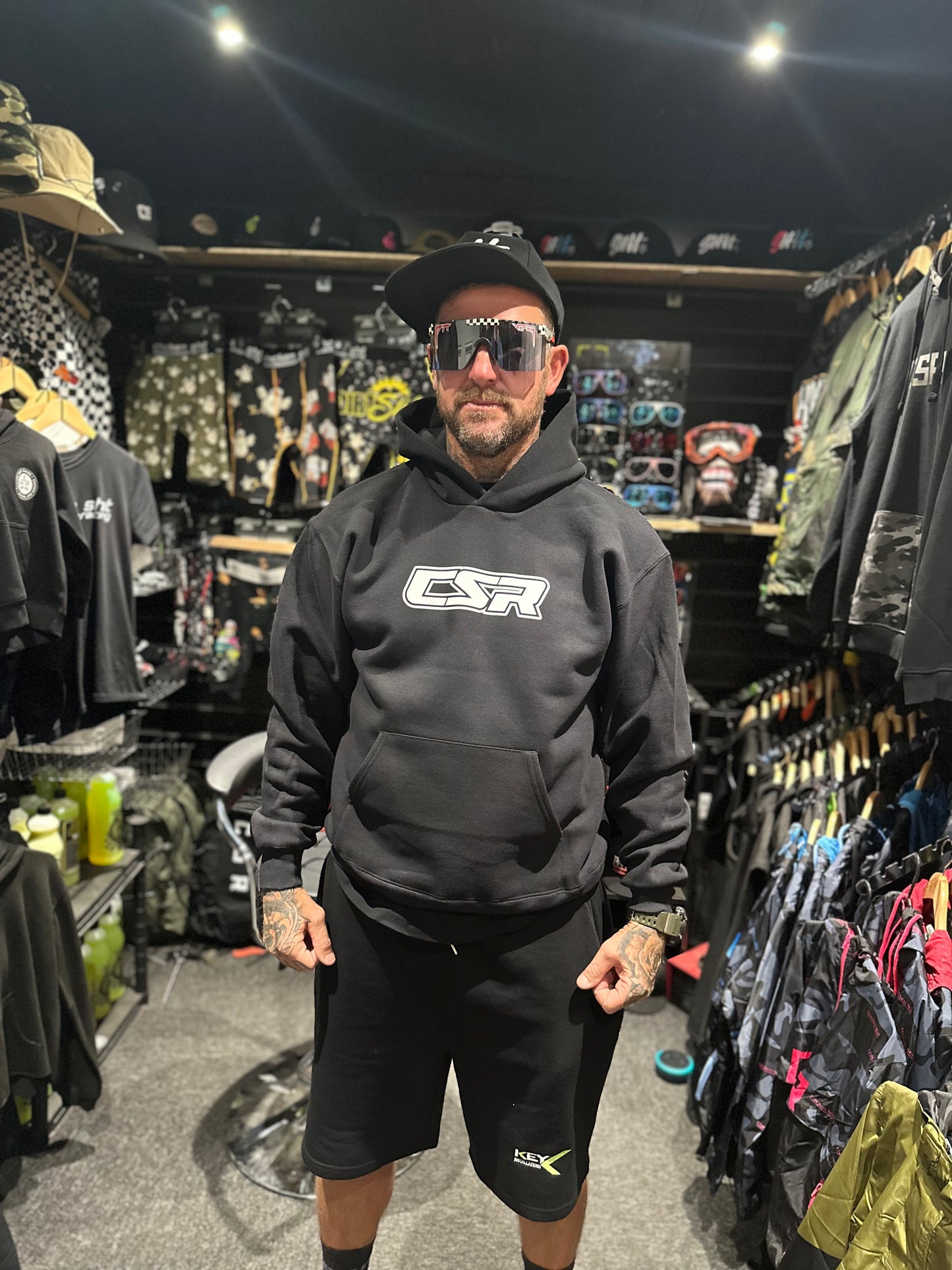 CSR HEAVY WEIGHT HOODIE PREMIUM BLACK / WHITE