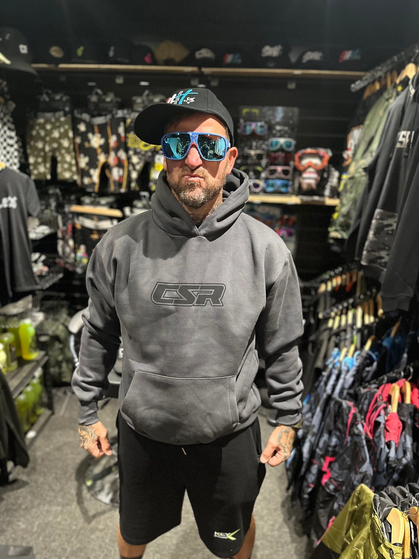 CSR HEAVY WEIGHT HOODIE PREMIUM GREY & BLACK