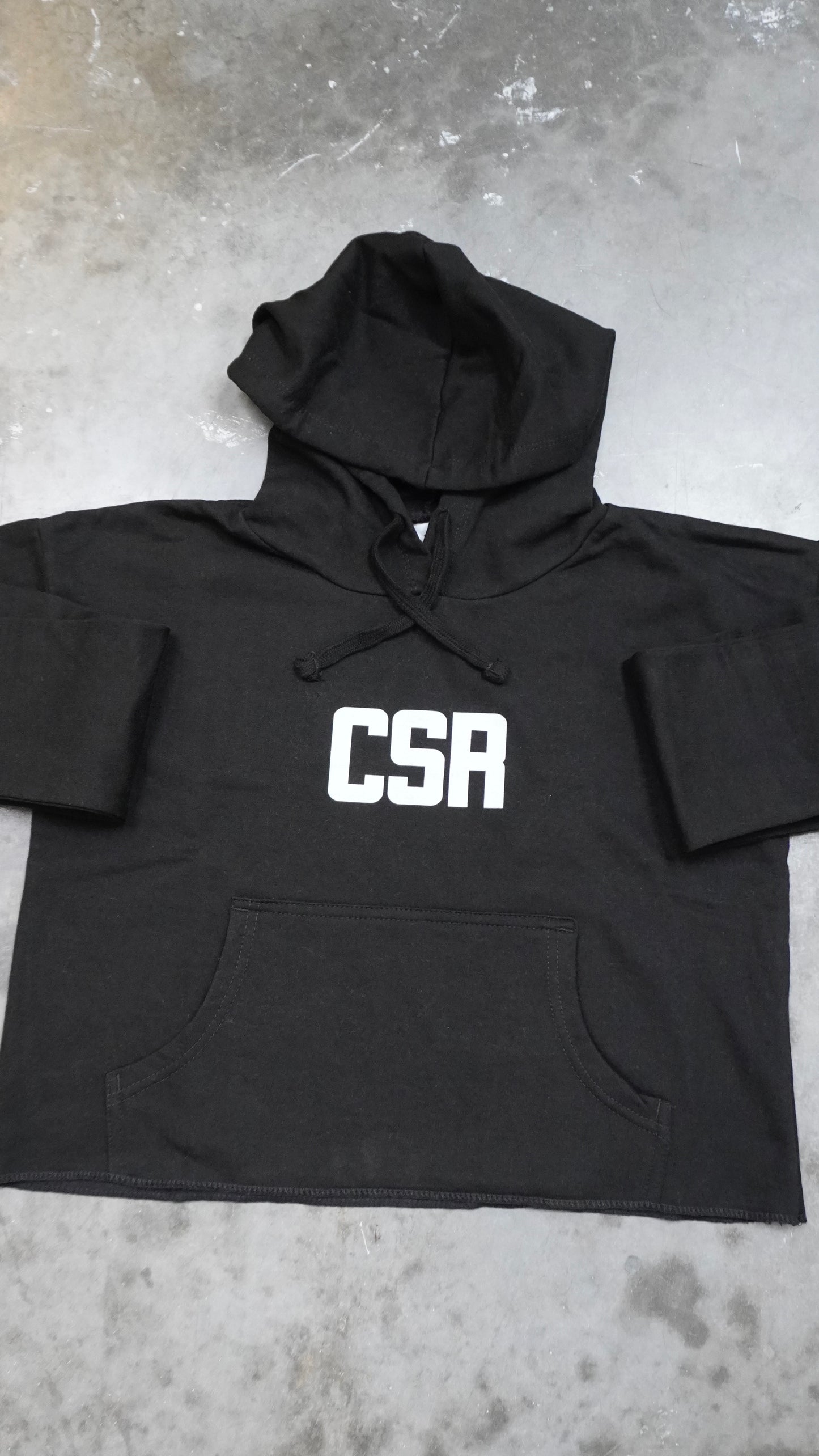 CROPPED WOMENS HOODIE BLACK