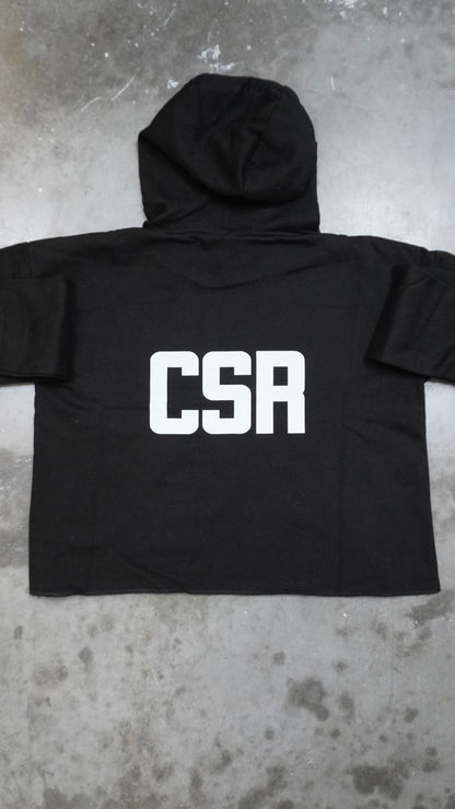 CROPPED WOMENS HOODIE BLACK