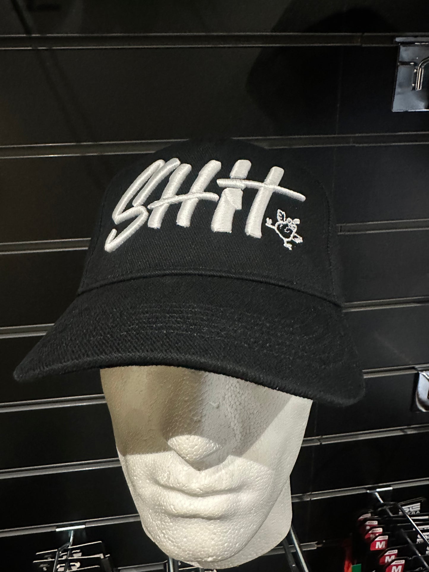 CSR ( SH!T ) 3D BASEBALL CAP  BLACK & WHITE