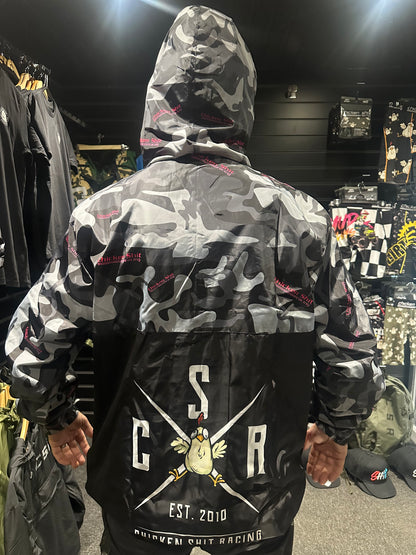 CSR GREY CAMO PINK TRAIL JACKET CAGOULE WINDBREAKER