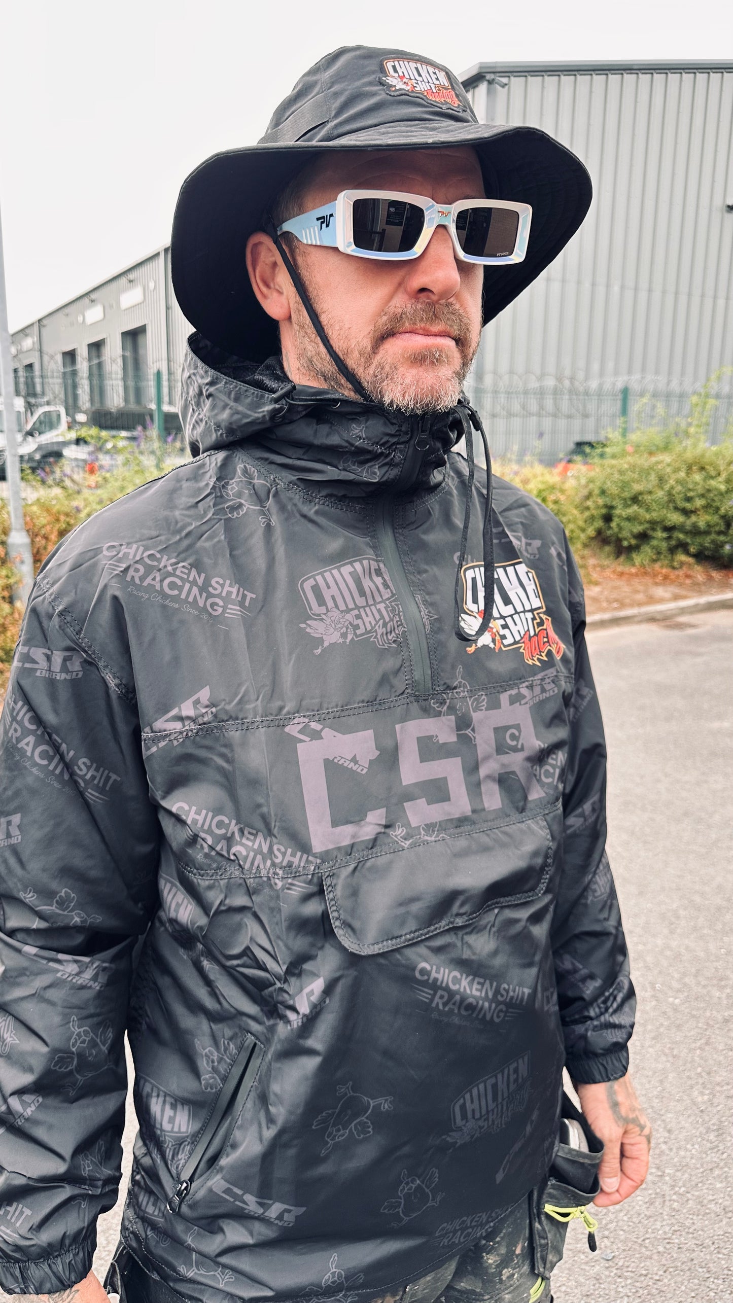 CSR OG PRINT BLACK TRAIL JACKET CAGOULE WINDBREAKER