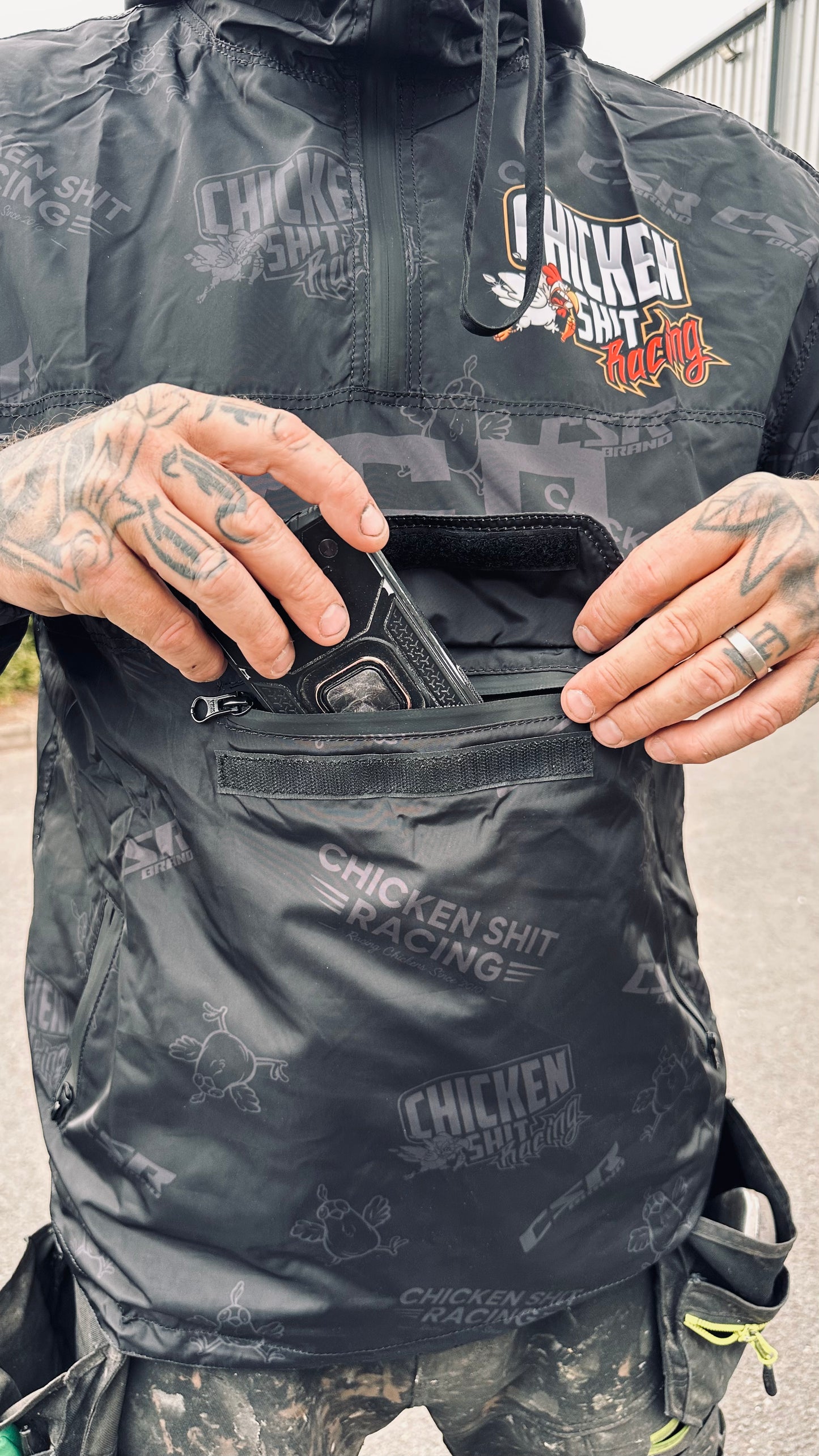 CSR OG PRINT BLACK TRAIL JACKET CAGOULE WINDBREAKER