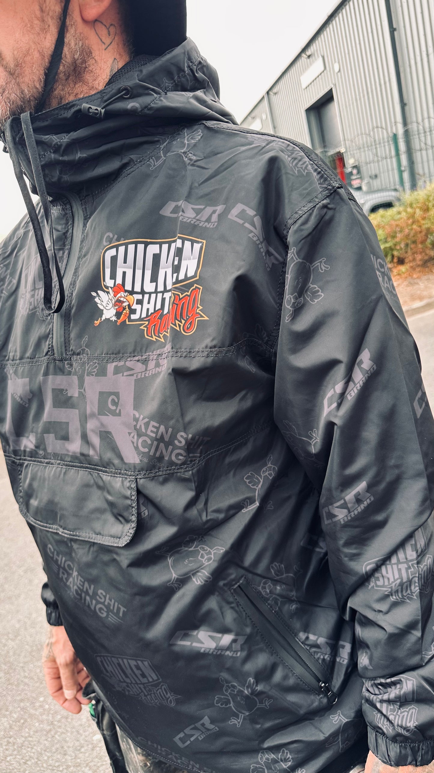 CSR OG PRINT BLACK TRAIL JACKET CAGOULE WINDBREAKER