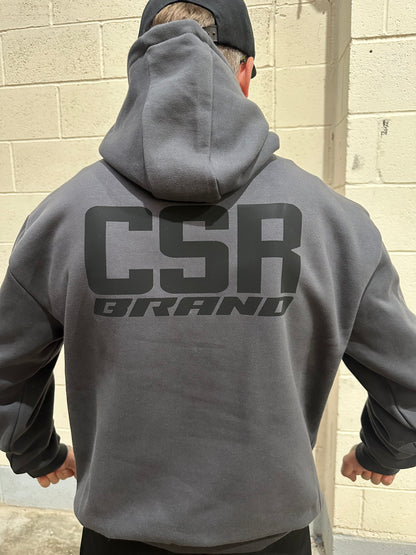 CSR BRAND HEAVY WEIGHT HOODIE PREMIUM GREY & BLACK