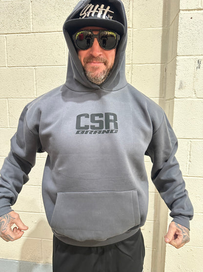 CSR BRAND HEAVY WEIGHT HOODIE PREMIUM GREY & BLACK