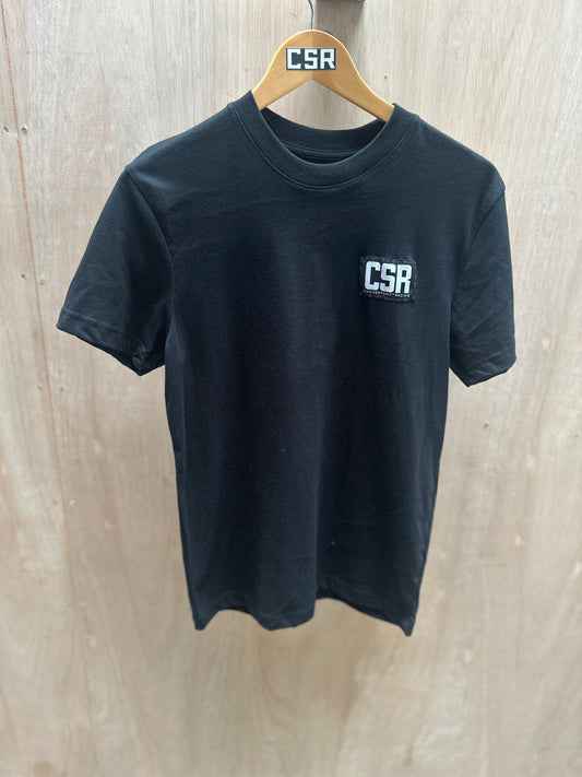 CSR LABEL BLACK T-SHIRT TEE