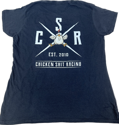 CSR WOMENS T-SHIRT BLACK ITALIC