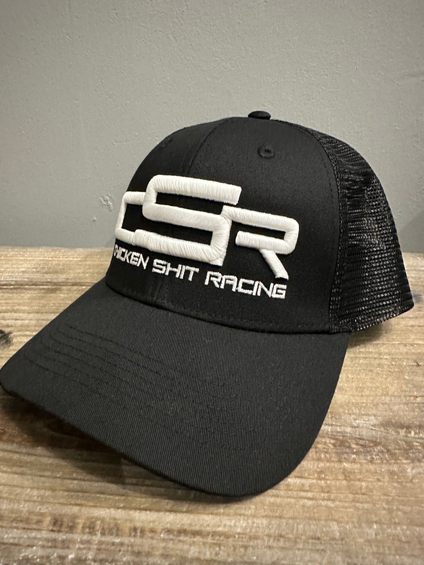 CSR 3D BASEBALL CAP TRUCKER STYLE  BLACK & WHITE