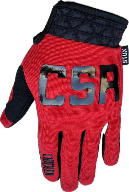 CSR GLOVES " STUX "  BLACK & RED ORIGINAL