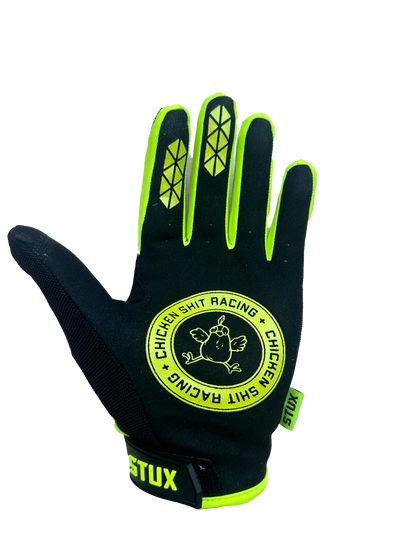 CSR GLOVES " STUX "  BLACK & FLO YELLOW ORIGINAL