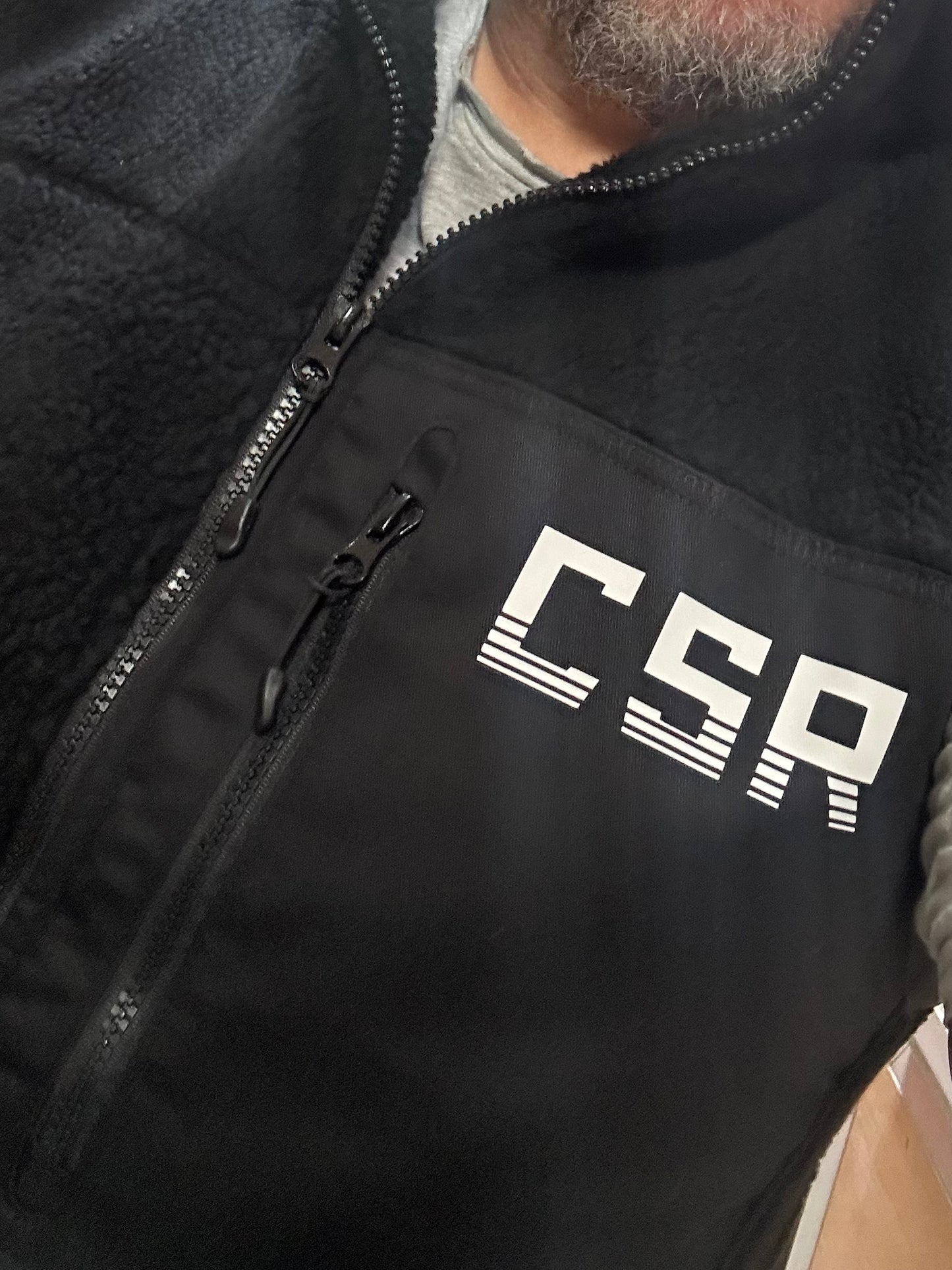 CSR BLACK  BODY WARMER / GILET BLACK SHERPA Jacket