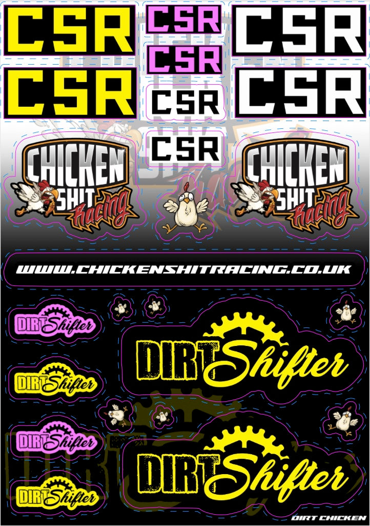 CSR / DIRT SHIFTER STICKER SHEET