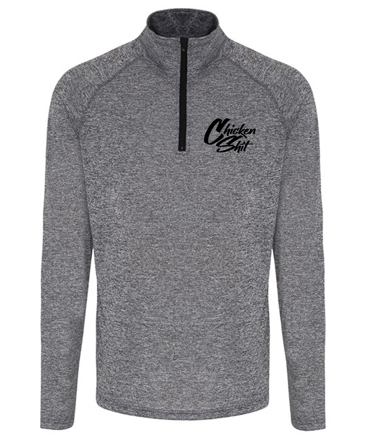 CSR QTR ZIP LONG SLEEVED PERFORMANCE BASE-LAYER SHIRT BLACK & GREY