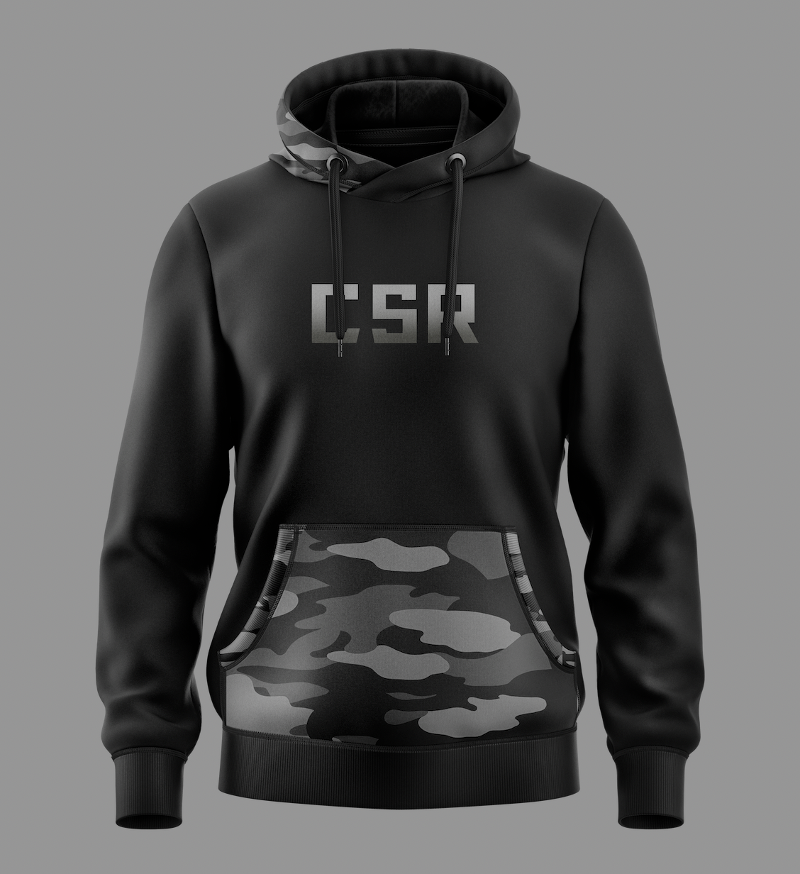 CSR BLACK & CAMO HOODIE