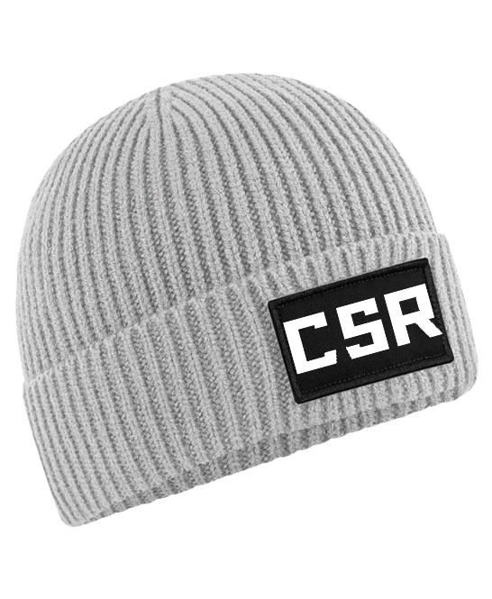 CSR URBAN Beanie Hat Unisex. Light Grey