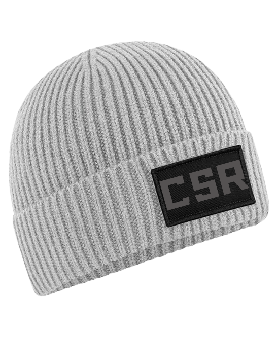 CSR URBAN Beanie Hat Unisex. Light Grey