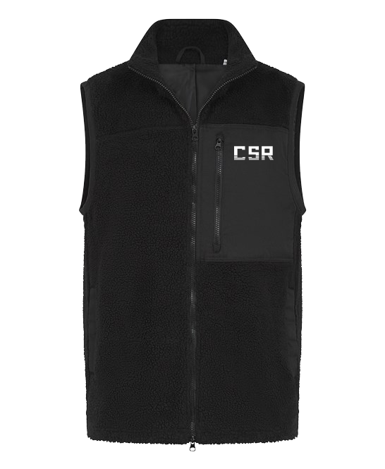 CSR BLACK  BODY WARMER / GILET BLACK SHERPA Jacket