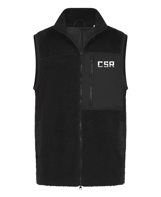 CSR BLACK  BODY WARMER / GILET BLACK SHERPA Jacket