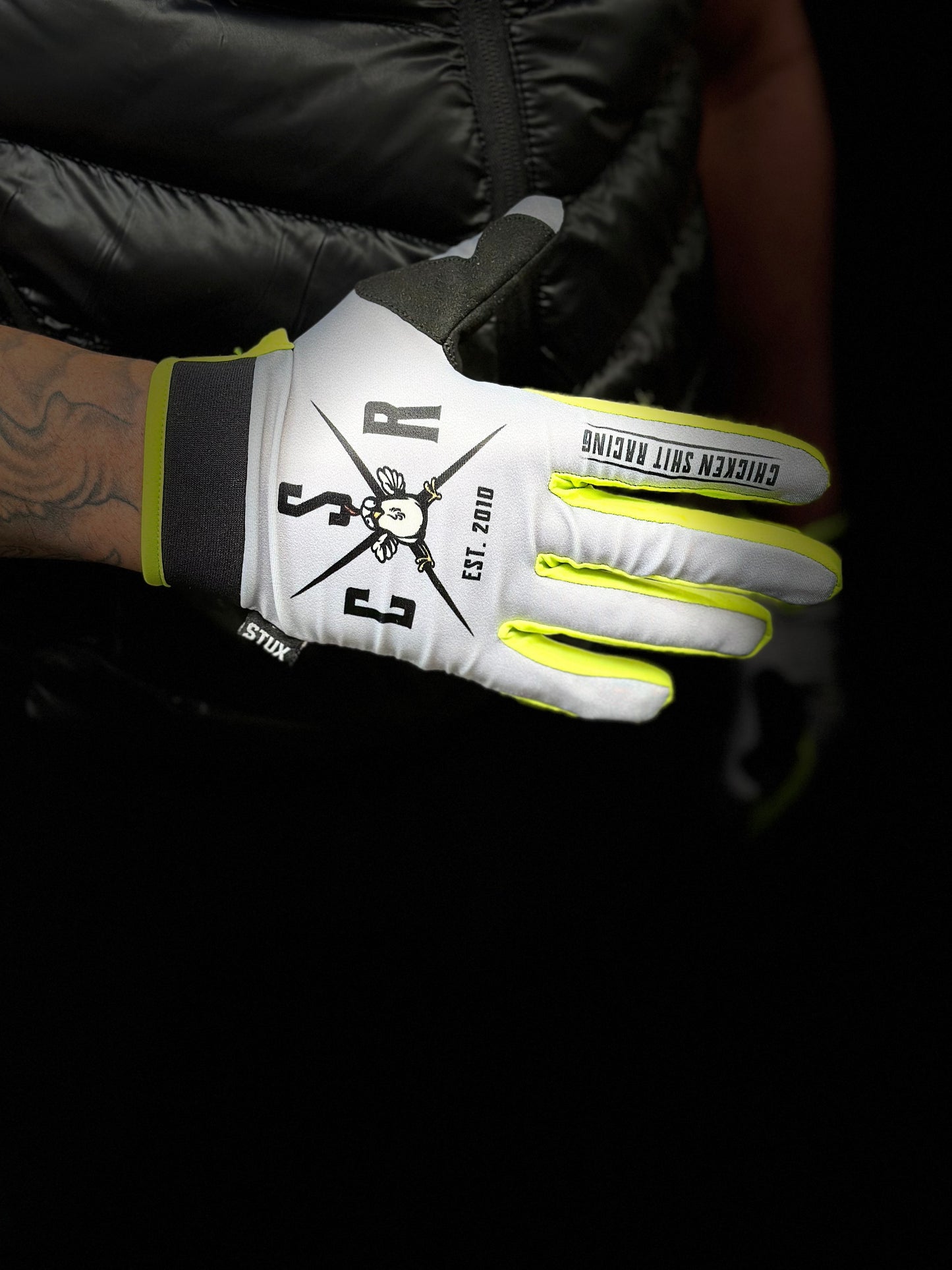 CSR MX GLOVES " STUX "  FLOW YELLOW & GREY