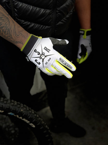 CSR MX GLOVES " STUX "  FLOW YELLOW & GREY