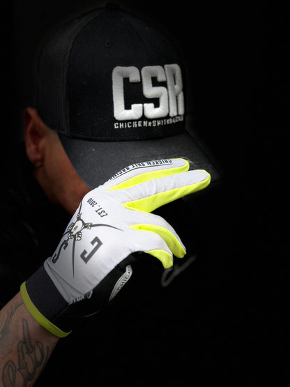 CSR MX GLOVES " STUX "  FLOW YELLOW & GREY