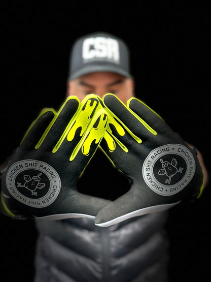 CSR MX GLOVES " STUX "  FLOW YELLOW & GREY