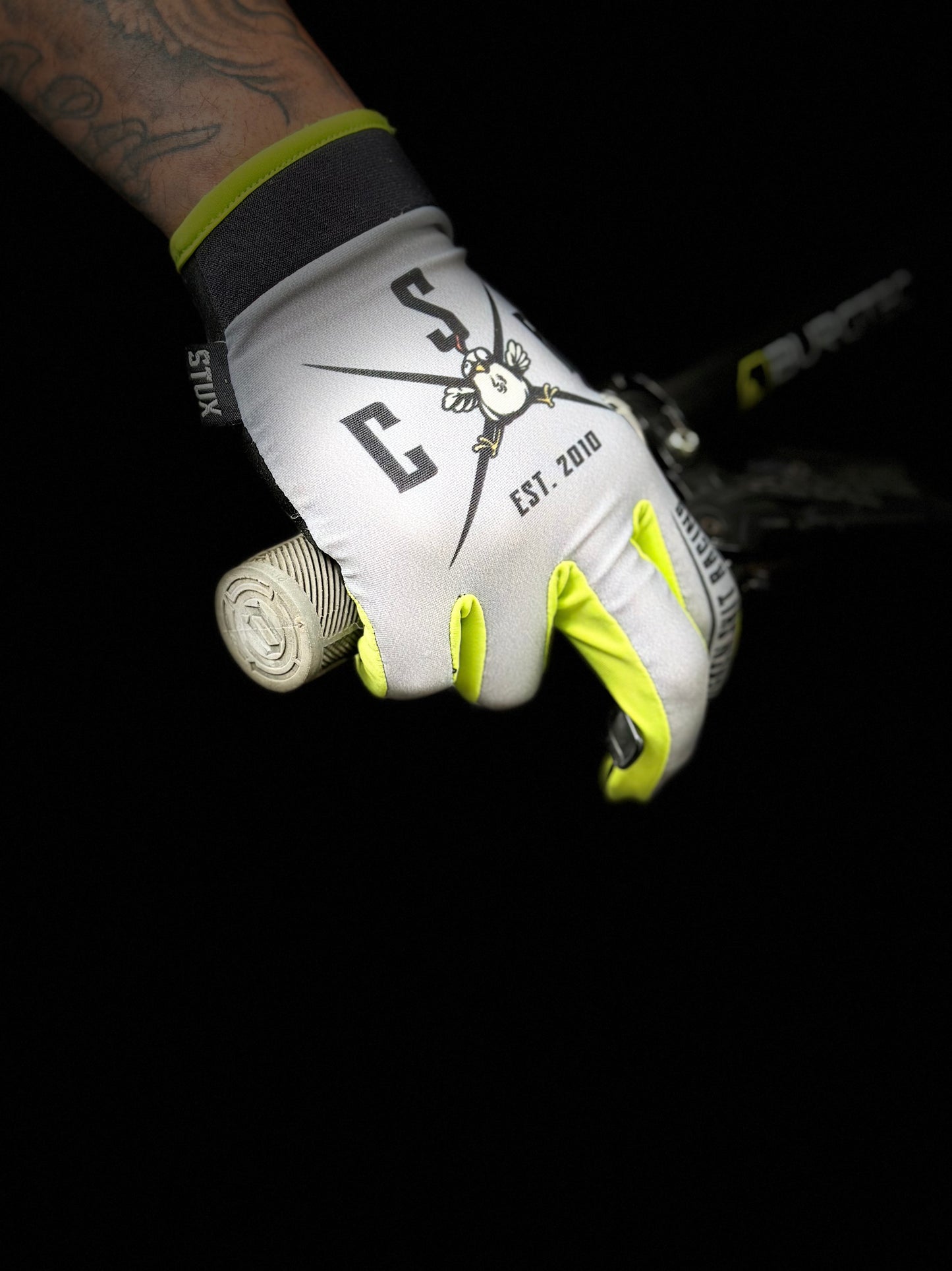 CSR MX GLOVES " STUX "  FLOW YELLOW & GREY